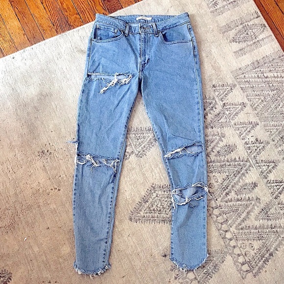 Levi's Denim - Levi’s 721 Distressed High Rise Skinny Jeans